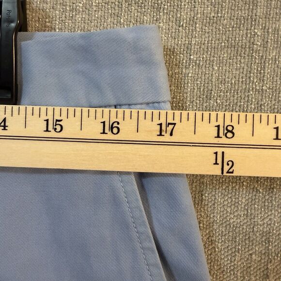 Brooks Brothers Milano Mens Chino Pants Straight Sky Blue Preppy 33x34 Pockets - Picture 6 of 11